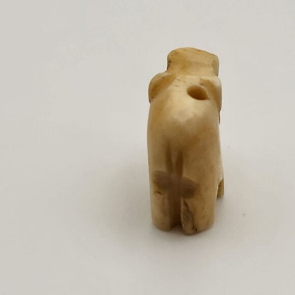 Vintage Carved Bone Elephant Bead - Picture 3 of 5